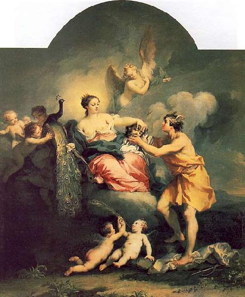 Jacopo Amigoni Juno Receives the Head of Argus oil painting image